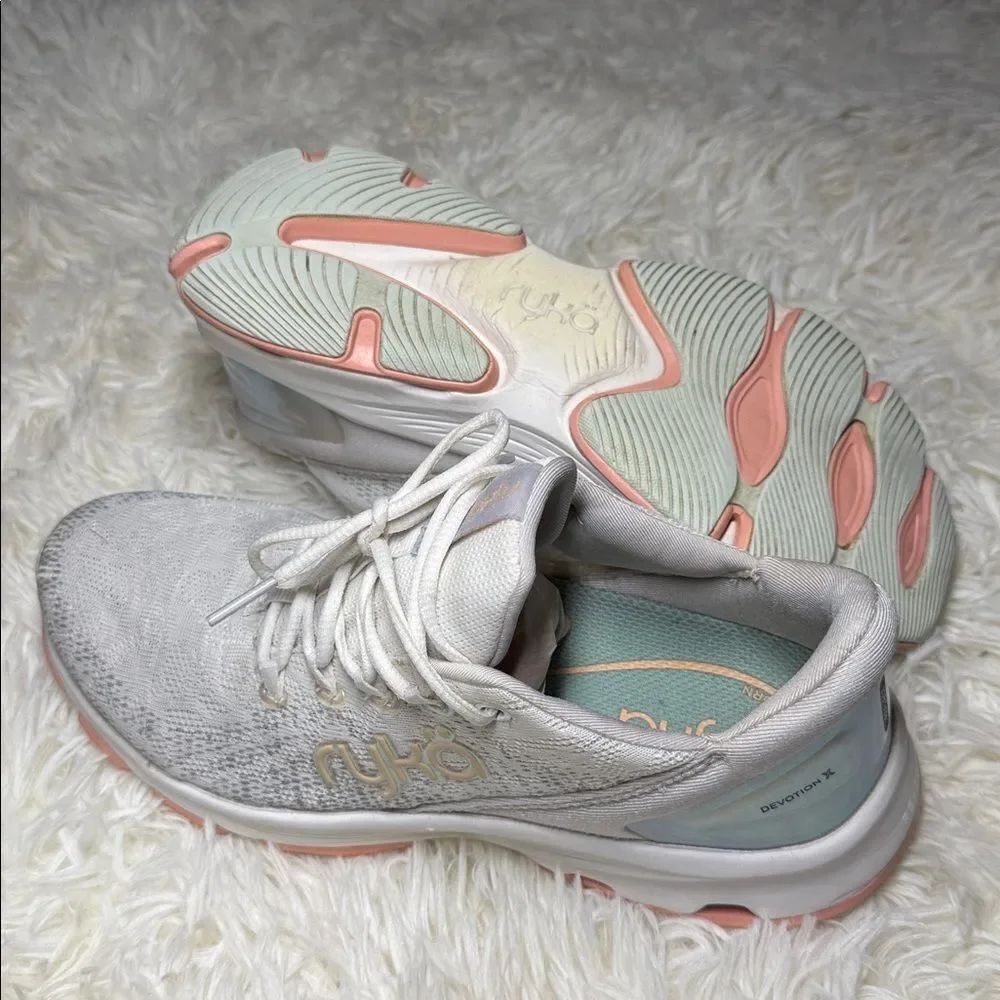 Ryka Cream and Pink Athletic Shoes